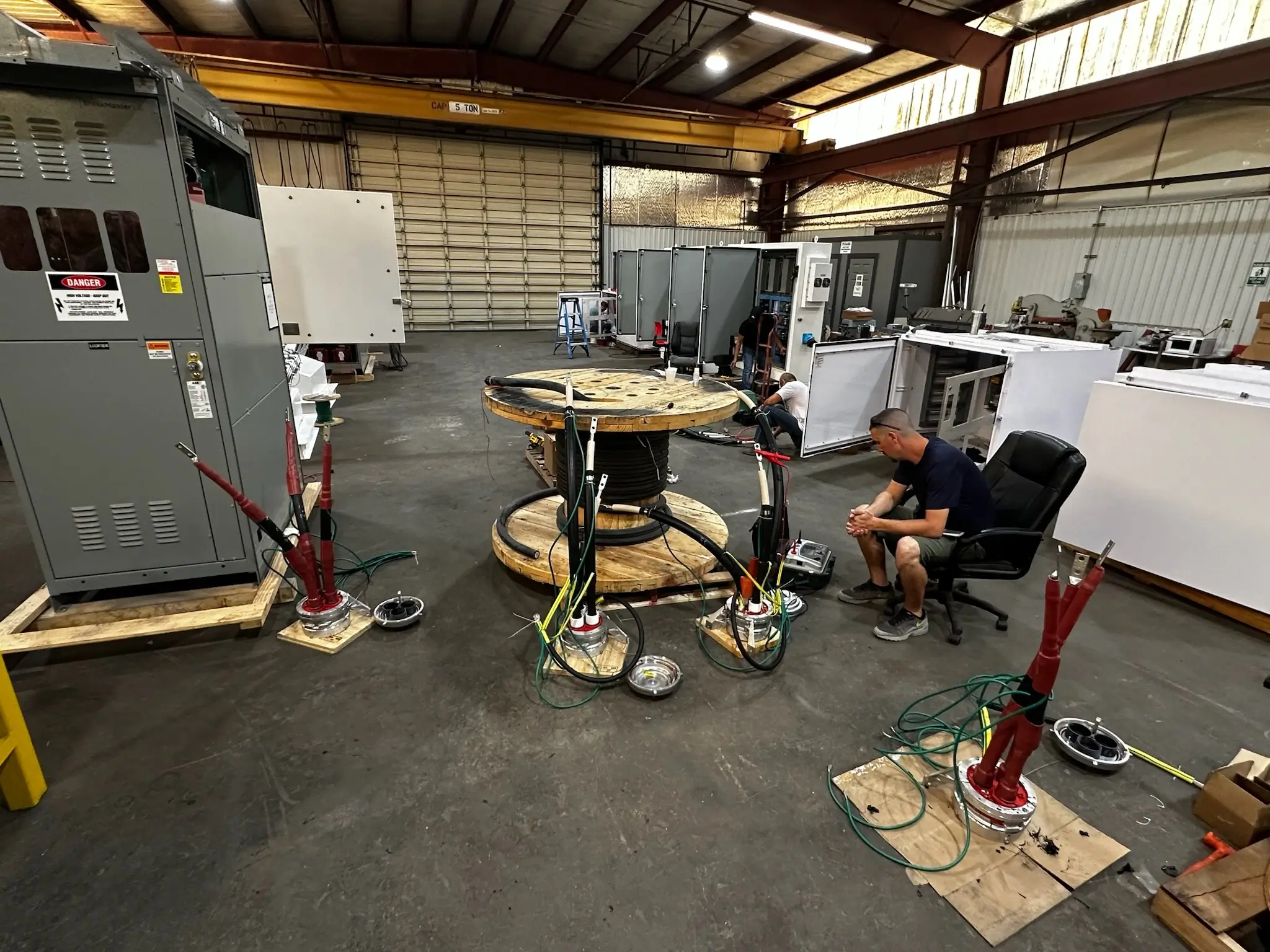 Cable Splicing And Terminating Cable splicing and termination on a wire spool